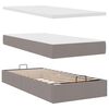 vidaXL Ottoman bed met matras en LED's 100x200 cm stof taupe