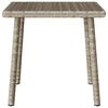 vidaXL Tuin salontafel rechthoekig 40x40x37 cm poly rattan lichtgrijs