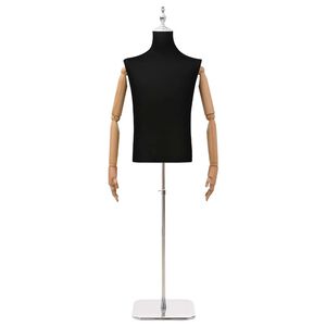 vidaXL Verstelbare mannequin 160-232 cm met standaard Man PP Zwart