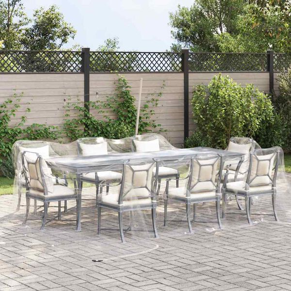 vidaXL Doorzichtig zeildoek met zeilringen 6x6 m PVC