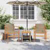 vidaXL Tuinstoelen 2 st poly rattan en massief hout beige