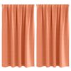 vidaXL Zwart-out Gordijnen met Ringen 2 pcs Terracotta 140 x 140 cm