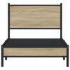 vidaXL Bedframe zonder matras metaal sonoma eikenkleurig 90x200 cm