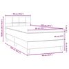 vidaXL Boxspring met matras fluweel roze 90x220 cm