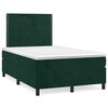 vidaXL Boxspring met matras fluweel donkergroen 120x200 cm