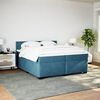 vidaXL Boxspring met matras fluweel blauw 200x200 cm
