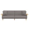 vidaXL Slaapbank met armleuningen stof taupe