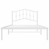 vidaXL Bedframe met hoofdbord metaal wit 107x203 cm