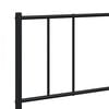vidaXL Bedframe met hoofd- en voeteneinde metaal zwart 193x203 cm