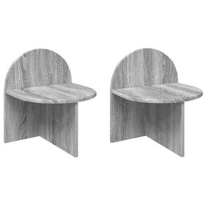 vidaXL Nachtkastje 2 pcs Grijs sonoma 40 x 35,5 x 45,5 cm