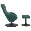 vidaXL Egg Chair met Voetsteun Donkergroen Fluweel