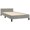 vidaXL Bedframe zonder matras 90x200 cm fluweel lichtgrijs