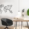 Homemania Wanddecoratie World Map 120x72 cm metaal zwart