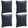 vidaXL Rugkussen PUTTEN 4 st 100% Polyester Donkerblauw