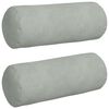 vidaXL Bolster Kussens 2 stuks Lichtgrijs &Oslash; 15 x 40 cm Cordstof
