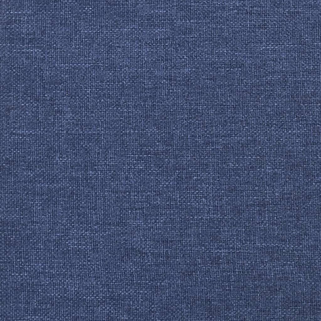 vidaXL Boxspring met matras stof blauw 120x190 cm