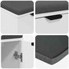 vidaXL Halbank met kussen met opslag met de deur Wit 60 x 38 x 46 cm