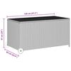 vidaXL Tuinbox 120x65x61 cm poly rattan lichtgrijs