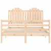 vidaXL Bedframe met hoofdbord massief hout 140x200 cm