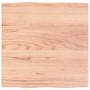 vidaXL Tafelblad natuurlijke rand 60x60x2 cm eikenhout lichtbruin