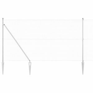 vidaXL gelast draadhek met grondpennen 25 x 1,5 m Gegalvaniseerd staal