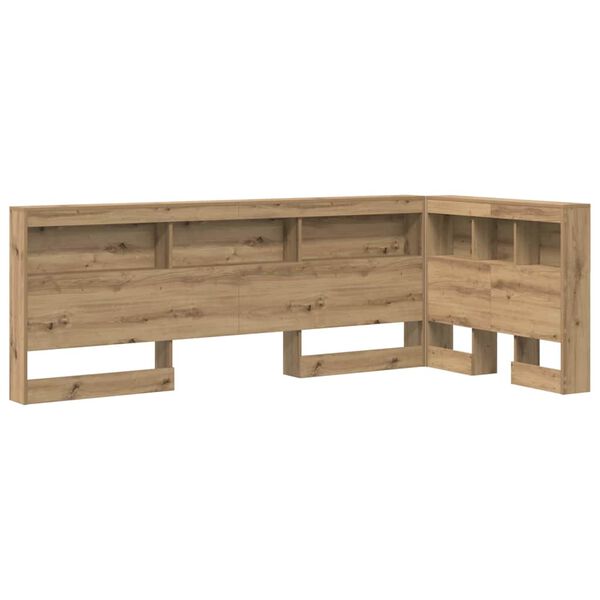 vidaXL Opberghoofdbord met plank Artisan Eiken 100 cm Bewerkt hout