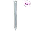 vidaXL Tentharingen 24 st &Oslash;20 mm 17 cm gegalvaniseerd staal