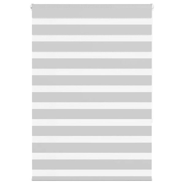 vidaXL Zebra rolgordijn 115x150 cm stofbreedte 110,9 cm lichtgrijs