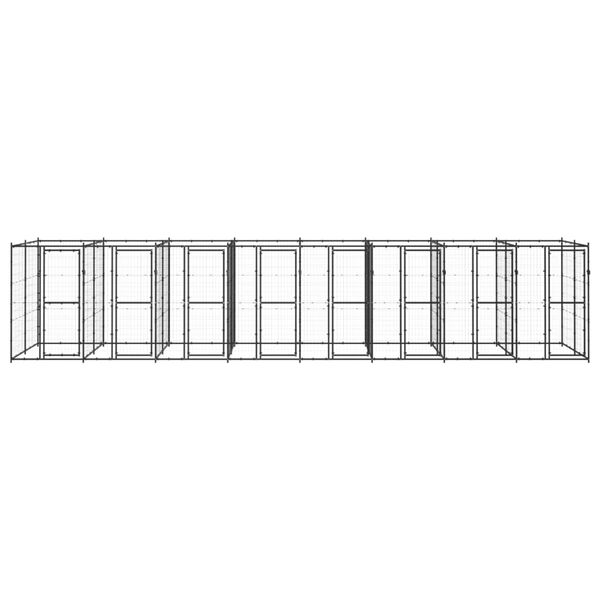 vidaXL Hondenkennel 19,36 m&sup2; staal