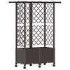 vidaXL Verhoogd Bed met Trellis en Dak Bruin 124 x 40 x 142 cm PP