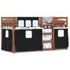 vidaXL Stapelbed zonder matras 90x200 cm massief grenenhout bruin en zwart