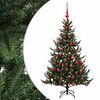 vidaXL Kunstkerstboom met kerstbal 120 cm 150 LED's Warmwit
