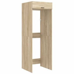 vidaXL Wasmachinekast Sonoma Eiken 67,5 x 68 x 200 cm Bewerkt hout