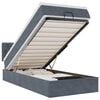 vidaXL Ottoman bed met matras en LED's 90x190cm fluweel donkergrijs