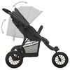 vidaXL Kinderwagen staal antracietkleurig