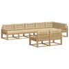 vidaXL Buiten bankenset 6 st Wit en Beige Polyester