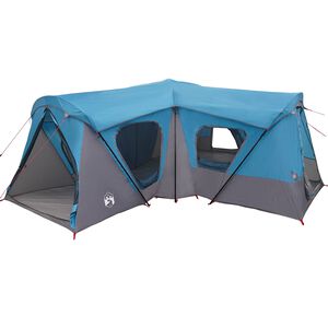 vidaXL Gezinstent 14-persoons Blauw 185T Polyester met PU Coating