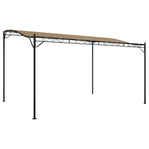 vidaXL Luifel 4x3 m 180 g/m&sup2; stof en staal taupe