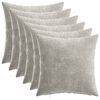 vidaXL Kussensloop 6 st HEERLEN Lichtgrijs 30 x 30 cm Chenille Stof
