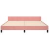 vidaXL Bedframe met hoofdeinde zonder matras 180x200 cm fluweel roze