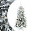 vidaXL Kunstkerstboom met kerstbal 120 cm 150 LED's Warmwit PE & PVC