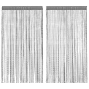 vidaXL Draadgordijnen 2 stuks Antraciet 140x250 cm