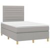 vidaXL Boxspring met matras en LED stof lichtgrijs 120x200 cm