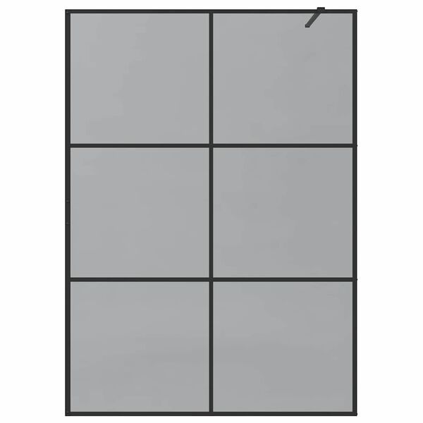 vidaXL Inloop Douche Wand Zwart 140 x 195 cm gehard glas