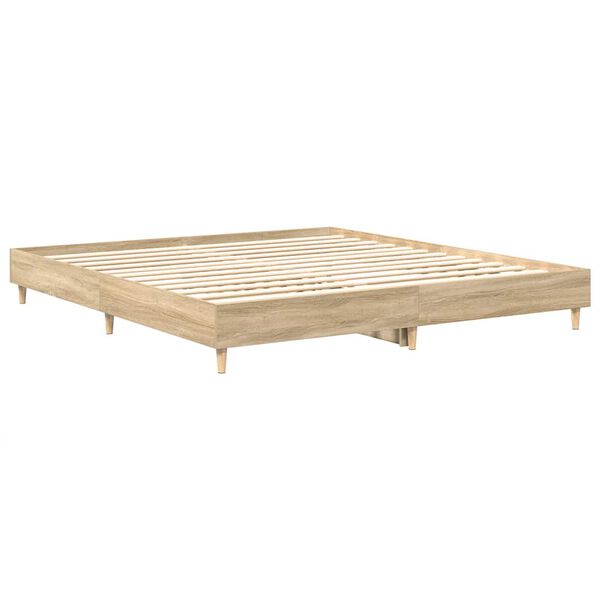 vidaXL Bedframe zonder matras hout sonoma eikenkleurig 160x200 cm