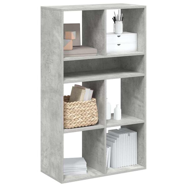 vidaXL Boekenkast 66x31x112 cm bewerkt hout betongrijs