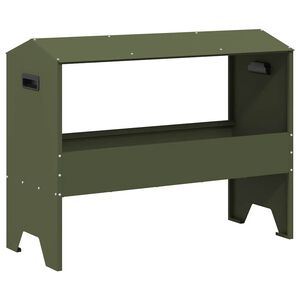 vidaXL Voederbak voor vee Olijfgroen 79 x 35 x 62 cm 15 kg