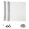 vidaXL Lichtschachtdeksel met clips 2 st 70 x 130 cm Aluminium zilver