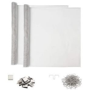 vidaXL Lichtschachtdeksel met clips 2 st 70 x 130 cm Aluminium zilver