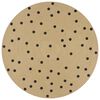 vidaXL Vloerkleed handgemaakt met print polkadot 150 cm jute